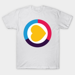 Polyamory Pride - Minimalist Circle Border - (New Colors) T-Shirt